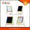 KIDS CHILDRENS 2 in 1 BLACK / WHITE WOODEN EASEL CHALK DRAWING BOARD WIPE OFF