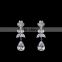 2016 Latest Design High Quality Women Fashion Necklace Jewelry Long Silver Zircon Necklace Set