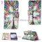 Phone Case Fashion Colored Drawed Card Slots Holder Stand Flip Wallet Leather Cover For Huawei Ascend P9 P9 lite