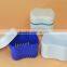 plastic coloful denture storage box