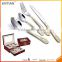 72pcs inox cutlery set with gold plated bulk flatware