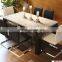 Fashional white marble top dining table set