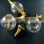 20mm glass ball in screwed seal raw brass vial pendant DIY glass dome bottle charm supplies 1800110