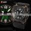 Shark Army Mens Digital LCD Quartz Rubber Band Sport Military Chronograph Watch