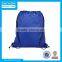 Dual Pocket Nylon Drawstring Backpack