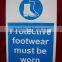 safety sign board in industrial