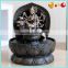 Black colour Fengshui india Buddha water fountain with light
