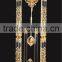 Gold Gilt Brass Mounted Grandfather Floor Clock with Crystal Column, 24K Gold Plated Floor Clock