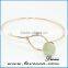 Birthday gemstone bangle with gold plated sparkling crystal bangle