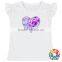 Summer New Design Heart Pattern Flower Singlet And Capri Shorts And Headband Boy Outfits Set