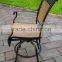 outdoor cast aluminum chair in metal material with sling fabric general in bar and garden use