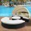 outdoor rattan round daybed with canopy