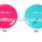 delicate bright-coloured plastic round pocket pill box 7 compartments