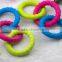 hot sale TPR 3 Color Rings Pet Bite Rubber Toy