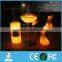 Glowing bar nightclub furniture illuminated led bar table with Stainless Steel