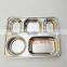 304 custom stainless steel bento lunch box 5 compartment take-out food container for picnic