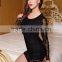 2015 Amazing Sexy Lace Club Dresses, A-Line Black Color Long Sexy Lace Ladies Club Dresses.