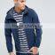 Best Price High Quality New Design Durable Elasticated Trims Cotton Polyester Navy With Hood Running Casual Men Wind Jacket