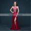 MGOO High Quality Satin Halter Long Dresses Diamond Split Leg Floor Length Pattern Plain Sexy Prom Dress 2072