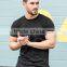 Stylish Blackout Hem Mesh Panel T-Shirt for Men Black Plain Cotton Spandex Gym T Shirt Short Sleeve Curved Hem T Shirt