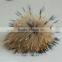 DIY 13cm Real Raccoon Fur Pompoms Fur Balls for Knitted Beanies Keychain and Scarves Shoes Real Fur Pom Pom Wholesale