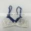 Stylish design tranparents lace soft cup bra sexy ladies bra panty set