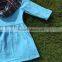 2-7t FALL/Winter kids OUTFITS 3 pieces scarf pant sets girls Hot sell Aztec boutique clothes kids turquoise top sets