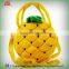 hot selling kids travel bag pineapple ananas 2 style soft plush backpack