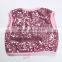 Simple Design Pure Color Sequins Open Chest Vest Fasten Ribbon Baby With Headband