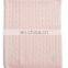 Sharrefun OEM service wholesale 12gg cashmere cable knitted baby blankets