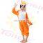 Short Floss Orange Fox Animal Mascot Cosplay Costume for Kids