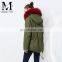 Wholesale Elegance High Fashion Top Luxury Raccoon Fur Collar Real Fur Parka Jackets Women
