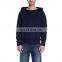 unique design navy pullover big hood hoodies for man