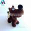 durable small plush dog toys round nose dog keychain