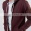 Fashion mans zipper black plain blank sleeveless hoodie