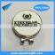 Soft enamel magnetic ball marker cap clips with golf club logo