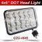 6x4inch CZG-4645 good quality most bright H/L dural beam 45w LED head light from Carzigo factory