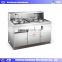 Professional commercial noodle cooker / noodle cooker machine with 2 boiler