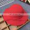 Children's female treasure British Hepburn small pepper wave big brim hat retro bow woolen hat autumn and winter hat