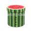 Customized beautiful round stool faux leather ottoman folding storage stool ottoman with storage