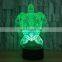 Turtle 3D Illusion Touch LED Night Light 7 Color Changing Acrylic Decor Gift USB Table Lamp