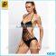 2016 Summer Women Sexy Beaded Macrame One-Piece Swimwear