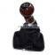 Wholesale Black 5-SPEED GEAR SHIFT KNOB Wooden GAITOR BOOT Fit For VW JETTA 98-04