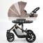 China Manufacturer linen fabric aluminum stroller 3 in 1 with car seat baby stroller combo