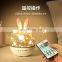 Home decoration music rotating night light projector with remote control