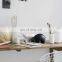 White Small White Black Ceramic Polar Bear Animal Figurine Statue