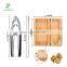 Nutcracker with Bamboo Tray and Pick Set - Heavy Duty Metal Hand Cracker for Hard Shell Nuts Pecan Pistachio Walnuts