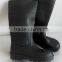 black safety pvc rain boots with steel toe and plate