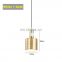 Indoor Decoration Iron Transparent Lampshade Brass Pendant Light Dining Room Chandelier LED Lamp