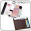 Fashion Design Genuine Leather high capacity Business Name Credit Card Holder pocket wallet with money clip